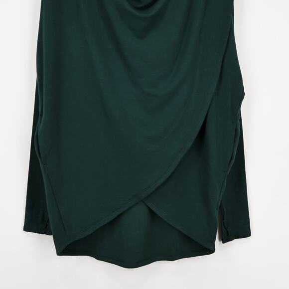 NWT Athleta Puruna Wrap Oversized Drapey Sweatshirt Dark Forest Green Size XS - Picture 8 of 11